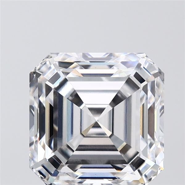 2.55-carat asscher diamond with F color, null cut, and VS1 clarity.