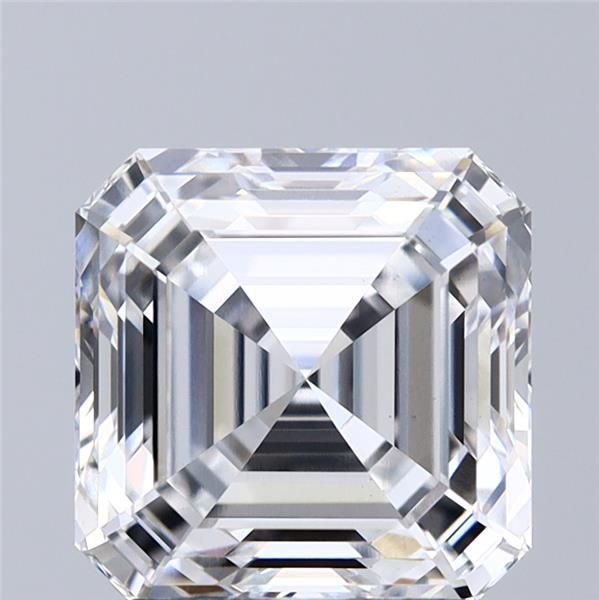 2.51-carat asscher diamond with E color, null cut, and VS1 clarity.