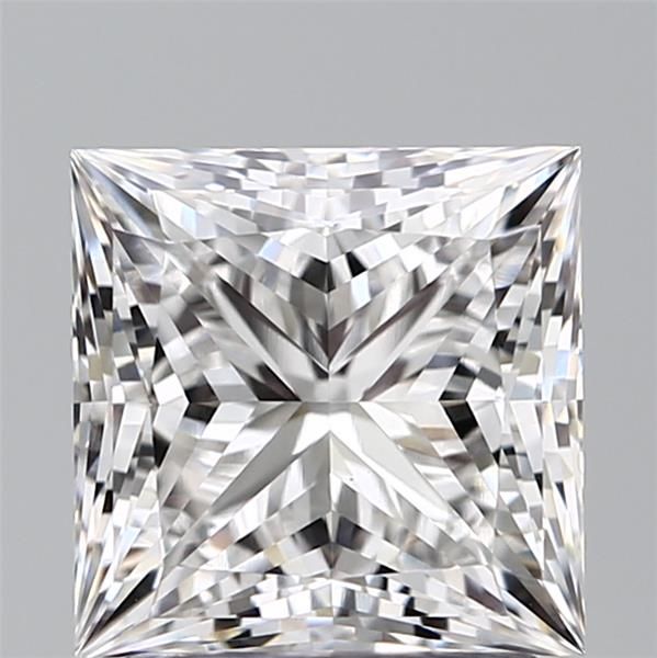 2.26-carat princess diamond with E color, null cut, and VS1 clarity.