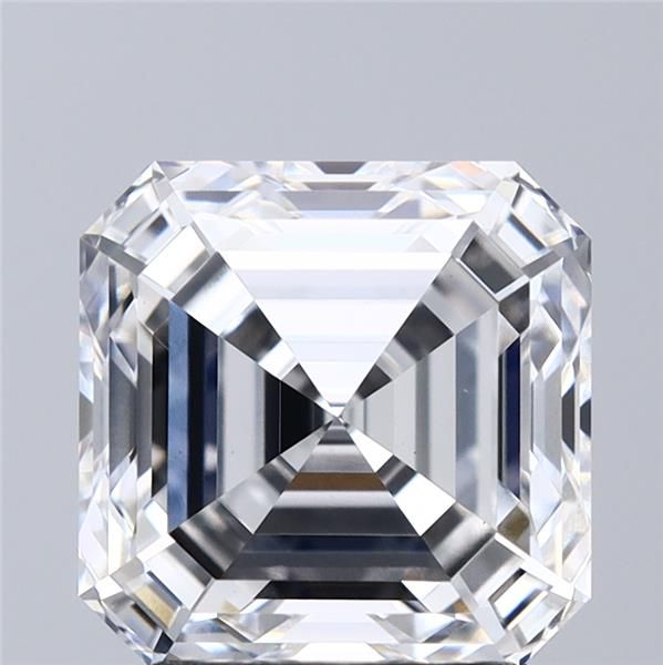 2.81-carat asscher diamond with E color, null cut, and VS1 clarity.