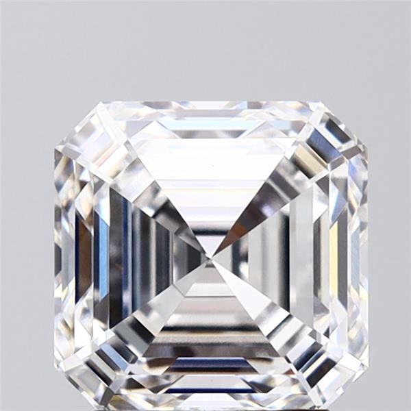 2.88-carat asscher diamond with E color, null cut, and VS1 clarity.