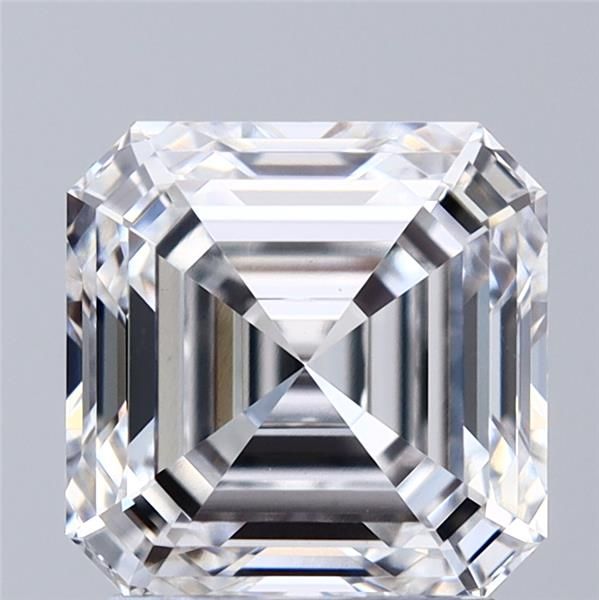 2.25-carat asscher diamond with D color, null cut, and VS1 clarity.