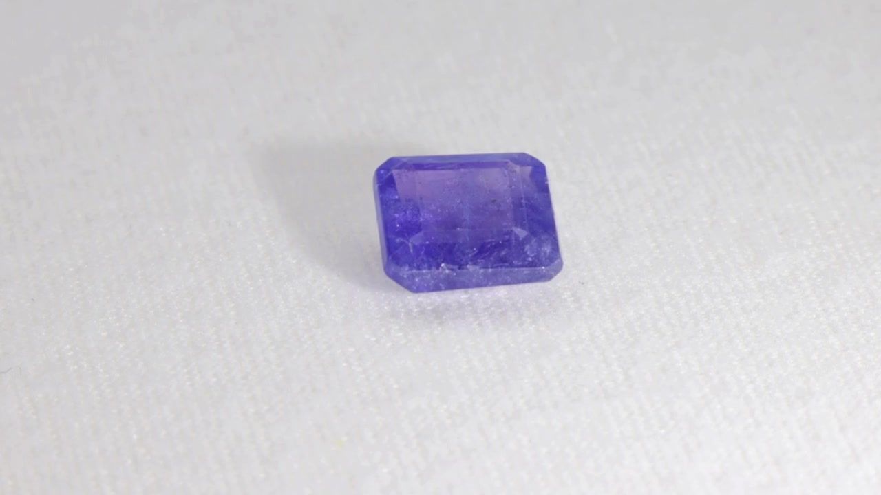 Tanzanit 3,56 ct, niebieski, szlif kwadratowy