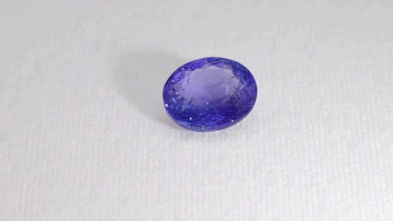 Tanzanit 4,29 ct, niebieski, szlif owalny