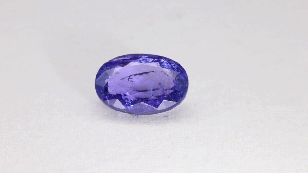 Tanzanit 8,81 ct, niebieski, szlif owalny