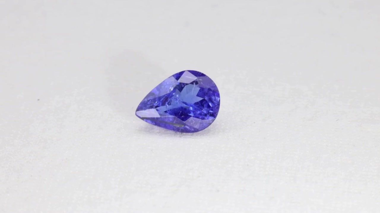 2.27 Carat Blue Tanzanite Pear Gemstone