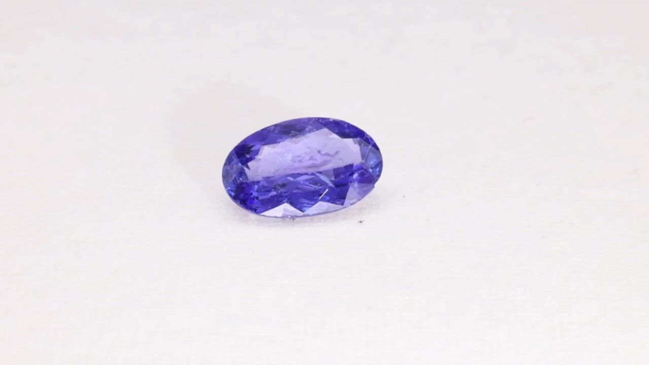 Tanzanit 2,96 ct, niebieski, szlif owalny