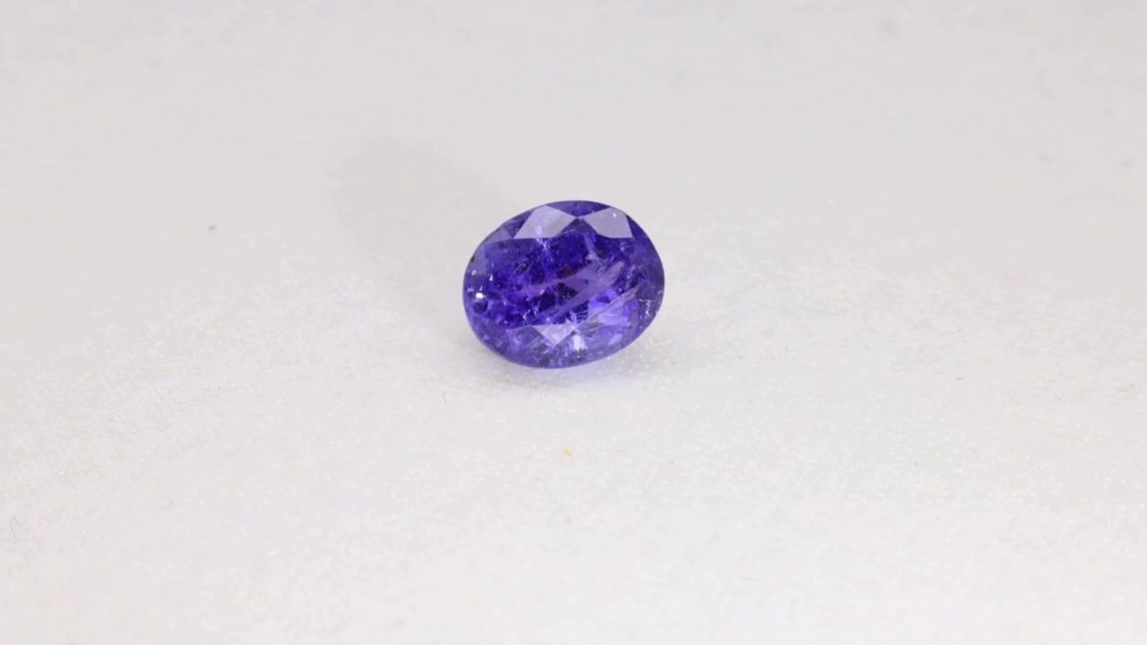 Tanzanit 2,91 ct, niebieski, szlif owalny