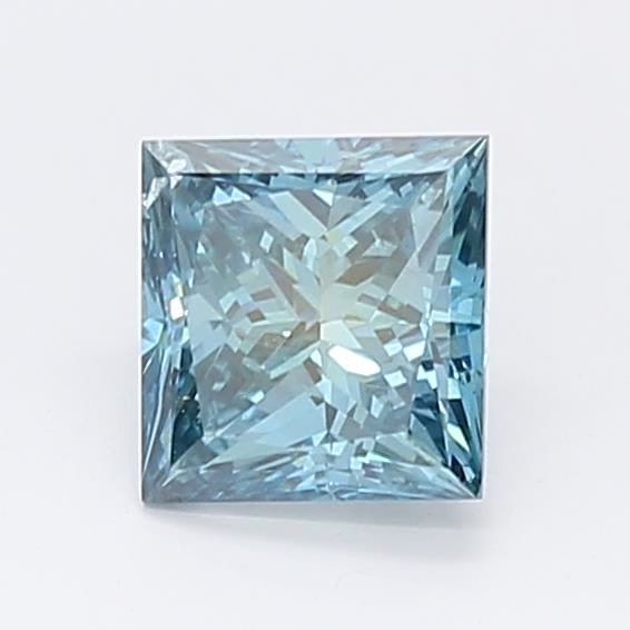 0.84 CT Fancy Deep Greenish Blue PRINCESS