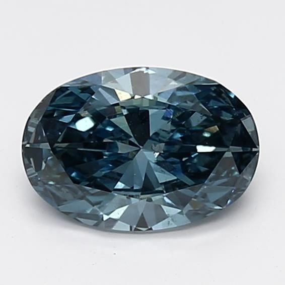0.9 CT Fancy Vivid Blue OVAL