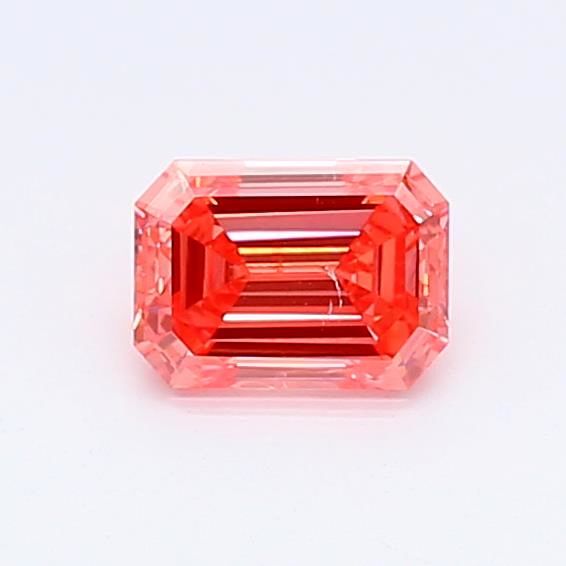 0.51 CT Fancy Intense Orangey Pink EMERALD