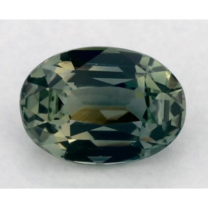Szafir 1,55 ct, zielony, szlif owalny