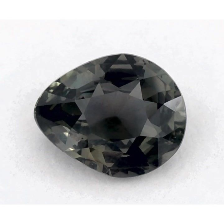 Szafir 1,36 ct, zielony, szlif gruszka