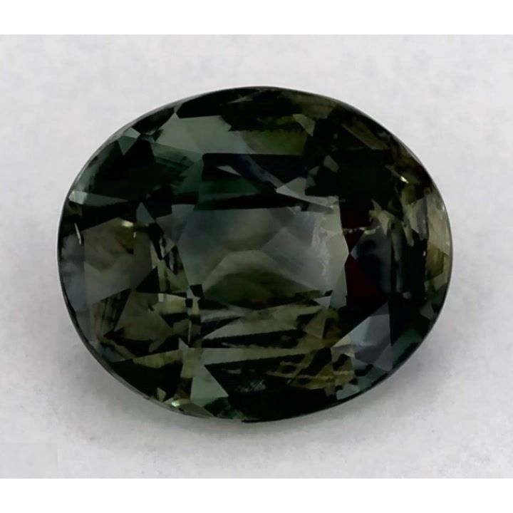 Szafir 1,18 ct, zielony, szlif owalny