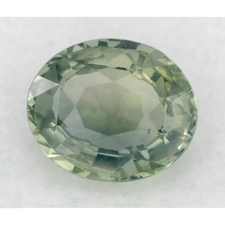 Szafir 1,19 ct, zielony, szlif owalny