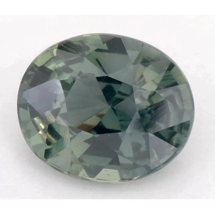 Szafir 1,28 ct, zielony, szlif owalny