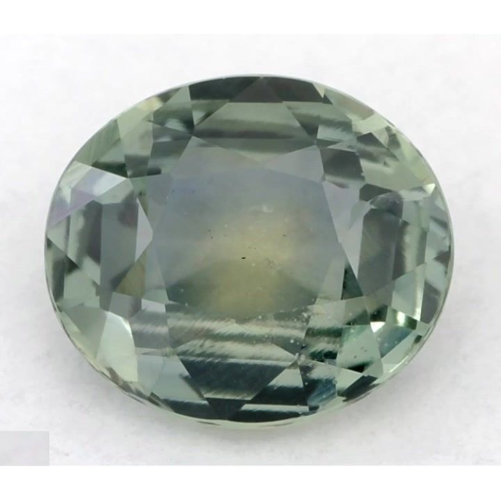 Szafir 1,34 ct, zielony, szlif owalny