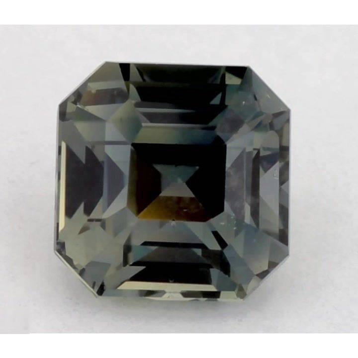 Szafir 1,07 ct, zielony, szlif szmaragdowy