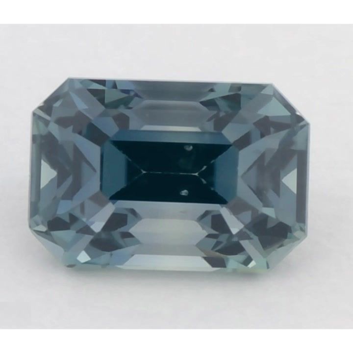 Szafir 1,07 ct, zielony, szlif szmaragdowy