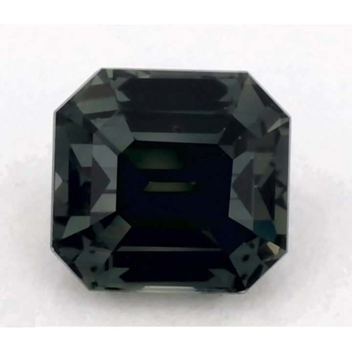 Szafir 1,01 ct, zielony, szlif szmaragdowy