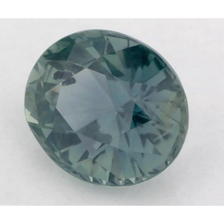 Szafir 1,06 ct, zielony, szlif owalny