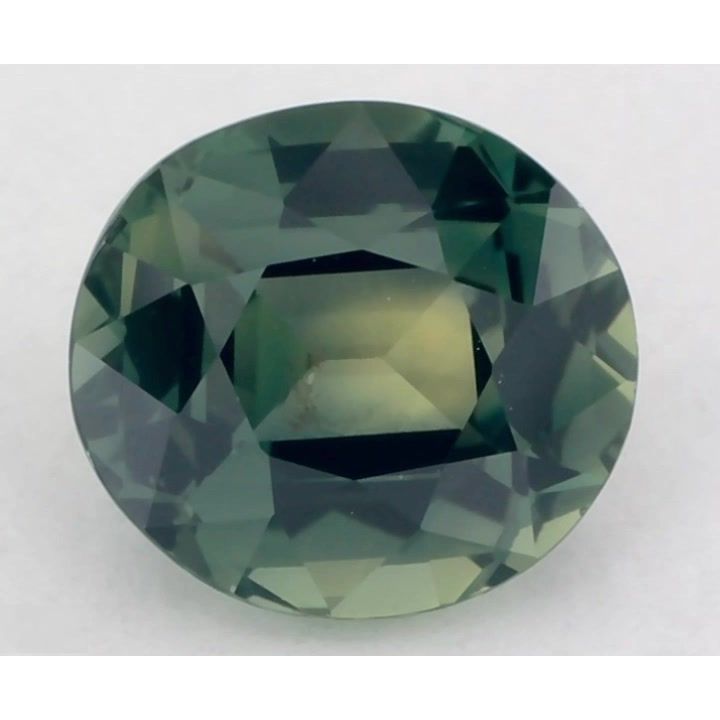 Szafir 1,24 ct, zielony, szlif owalny