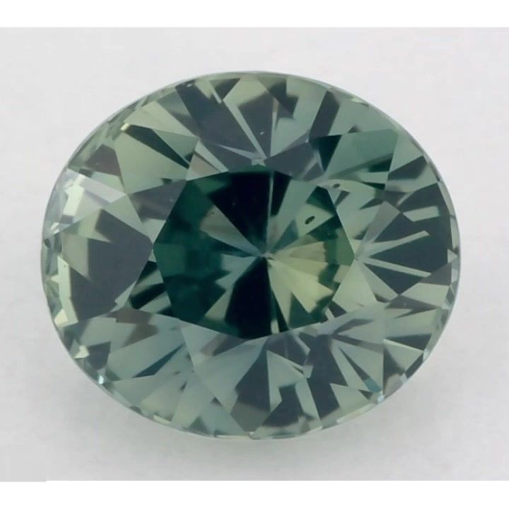 Szafir 1,50 ct, zielony, szlif owalny