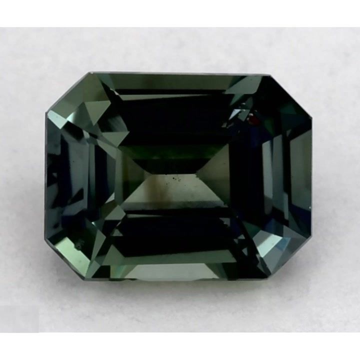 Szafir 1,41 ct, zielony, szlif szmaragdowy