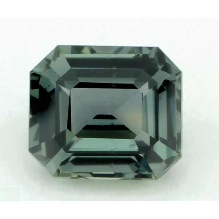 Szafir 1,02 ct, zielony, szlif szmaragdowy
