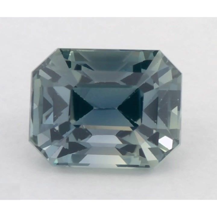Szafir 1,03 ct, zielony, szlif szmaragdowy