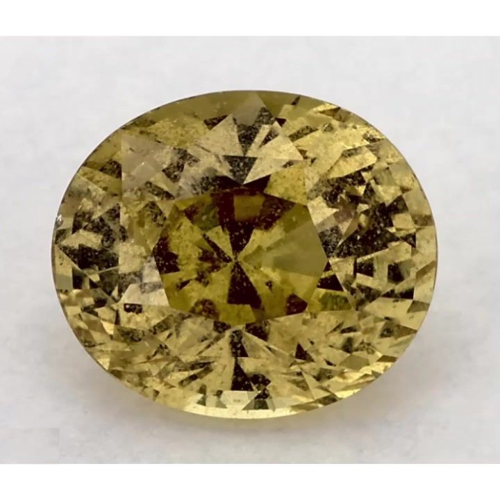 Szafir 3,84 ct, żółty, szlif owalny