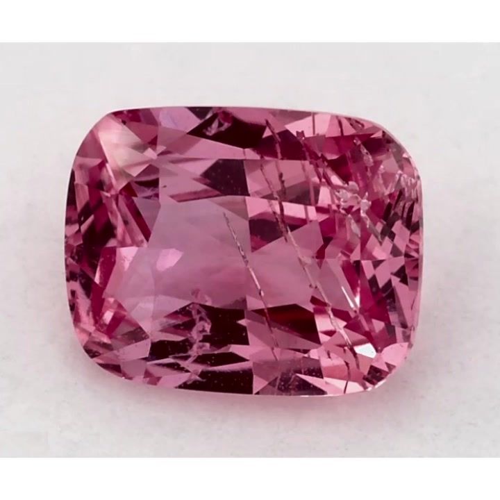 Szafir 1,58 ct, różowy, szlif cushion