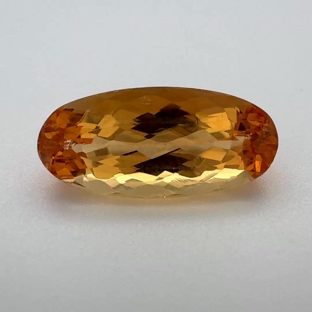 TOPAZ FACETED 4.585ct ORANGE Vivid Orange EC BRAZIL NONE
