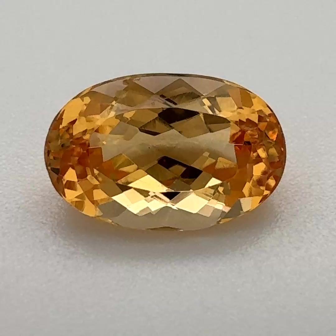 TOPAZ FACETED 2.78ct ORANGE Vivid Orange SI BRAZIL NONE