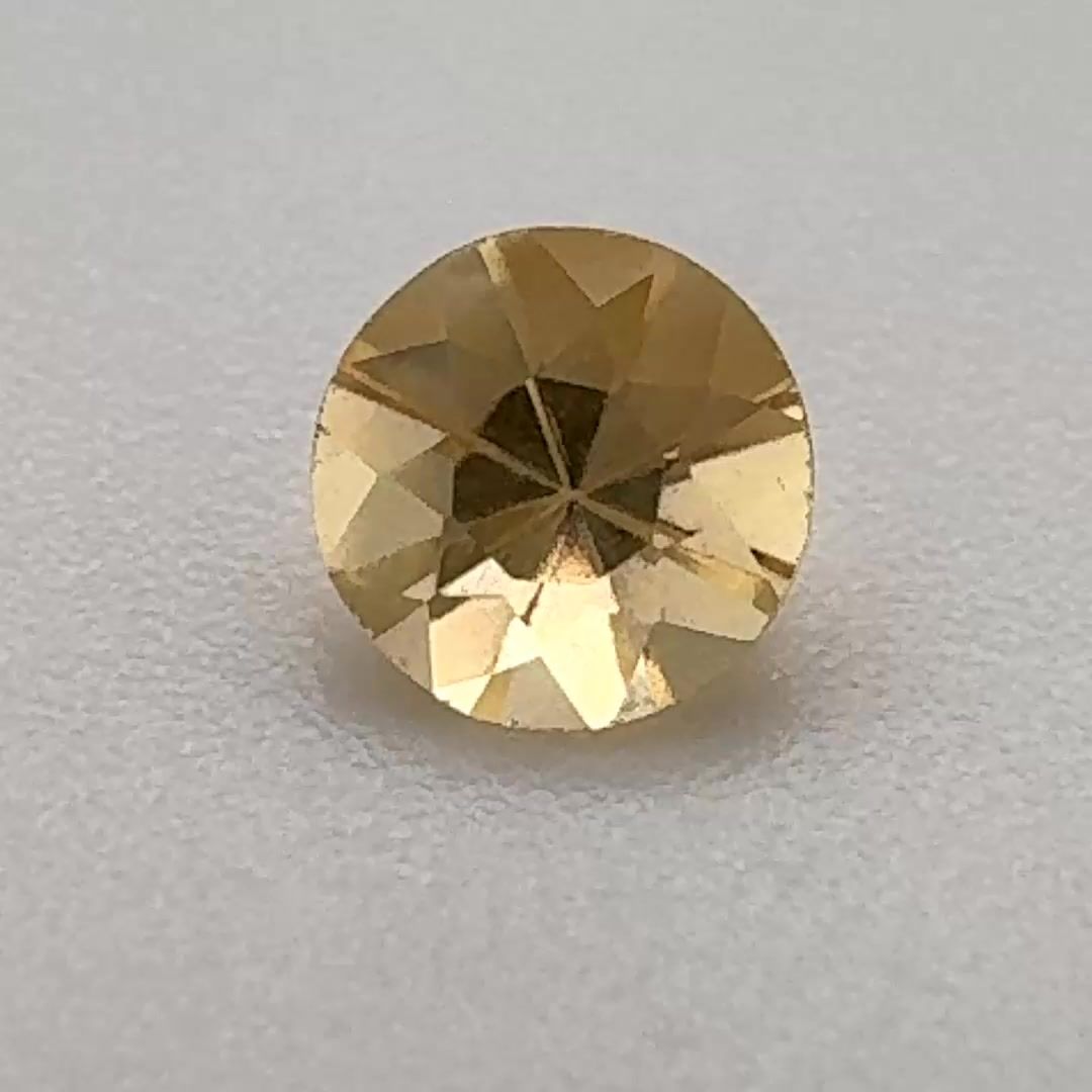 TOPAZ FACETED 0.435ct YELLOW Orangey Yellow EC BRAZIL NONE