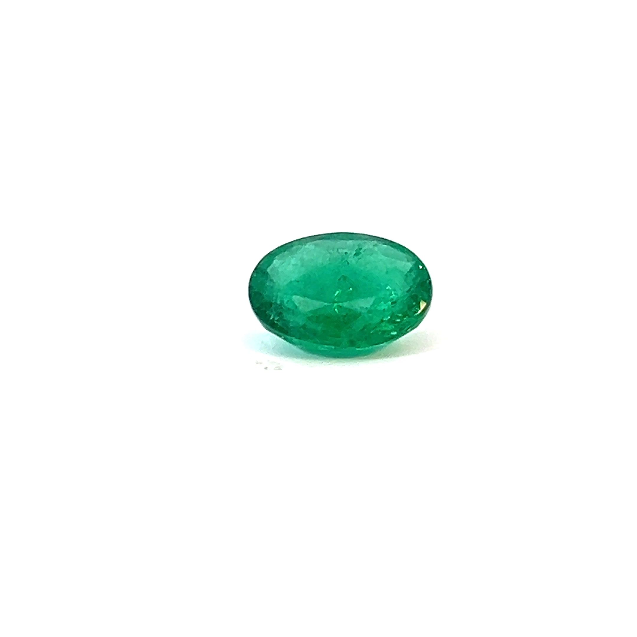 Szmaragd 3,13 ct, zielony, szlif owalny