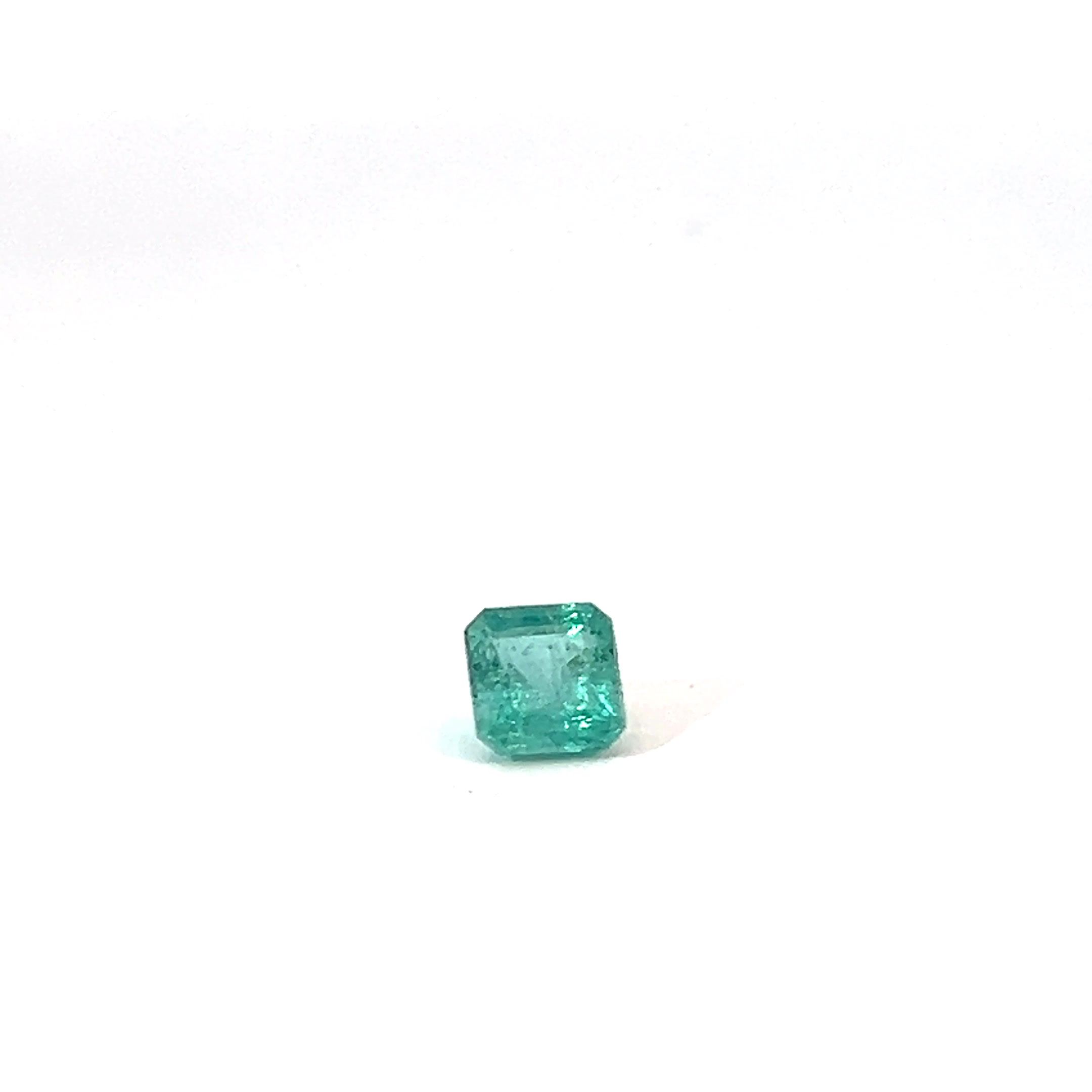 Szmaragd 1,11 ct, zielony, szlif asscher