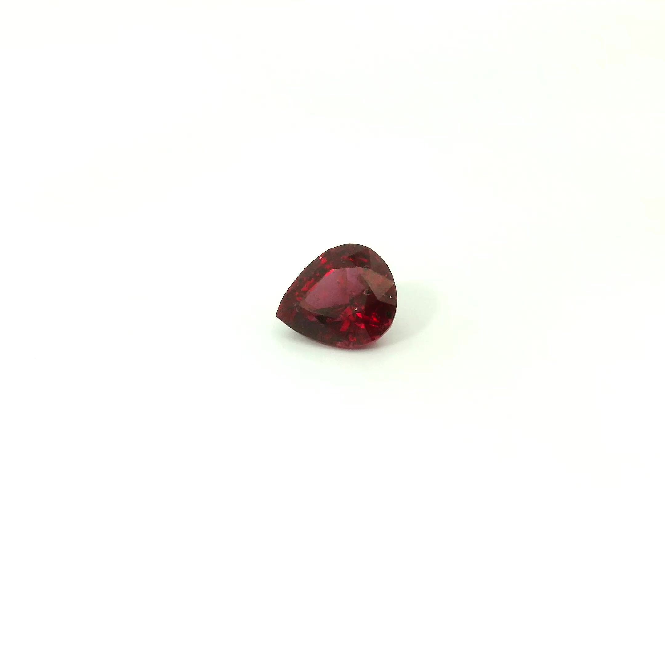 0.87 ct Pear Ruby
