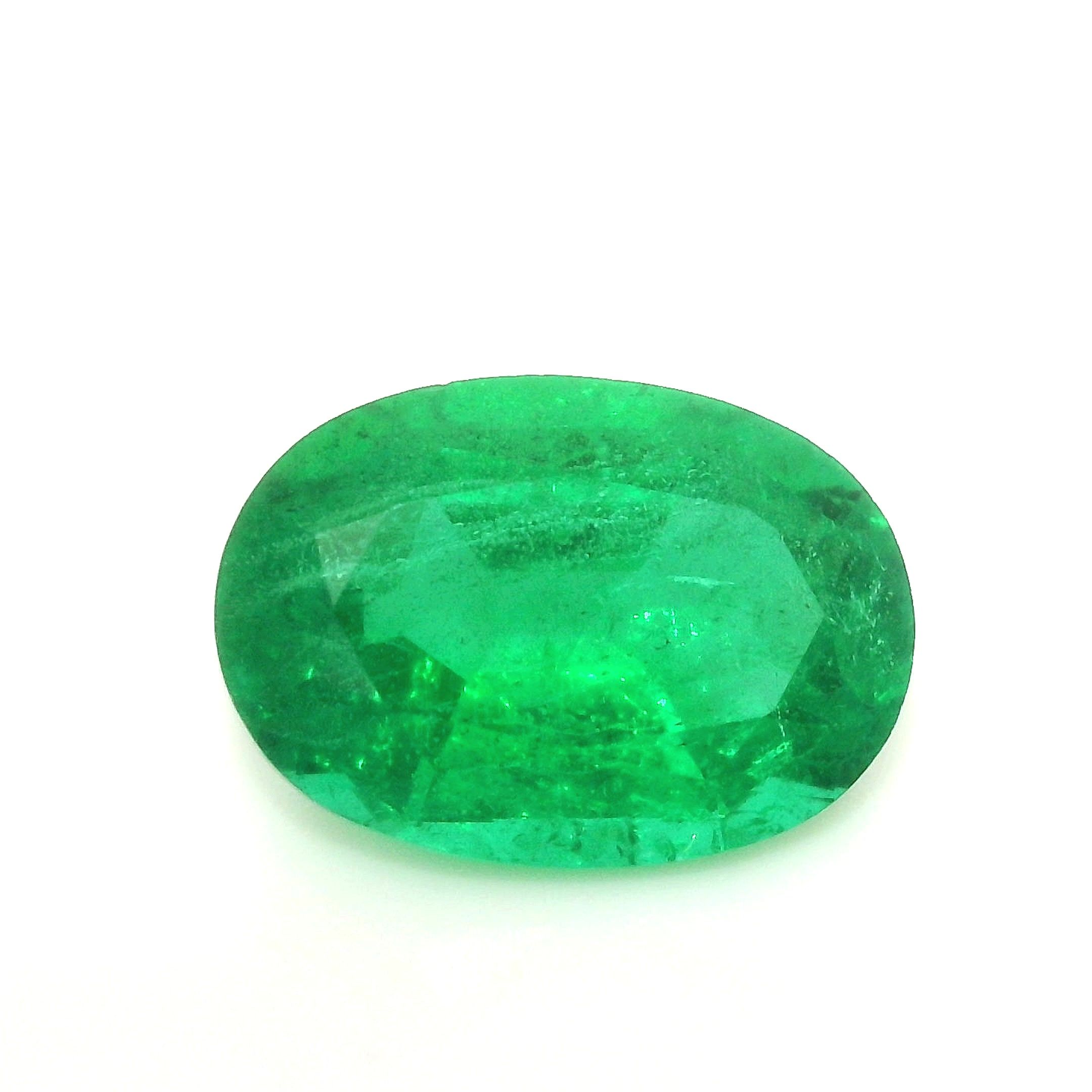 Szmaragd 2,95 ct, zielony, szlif owalny