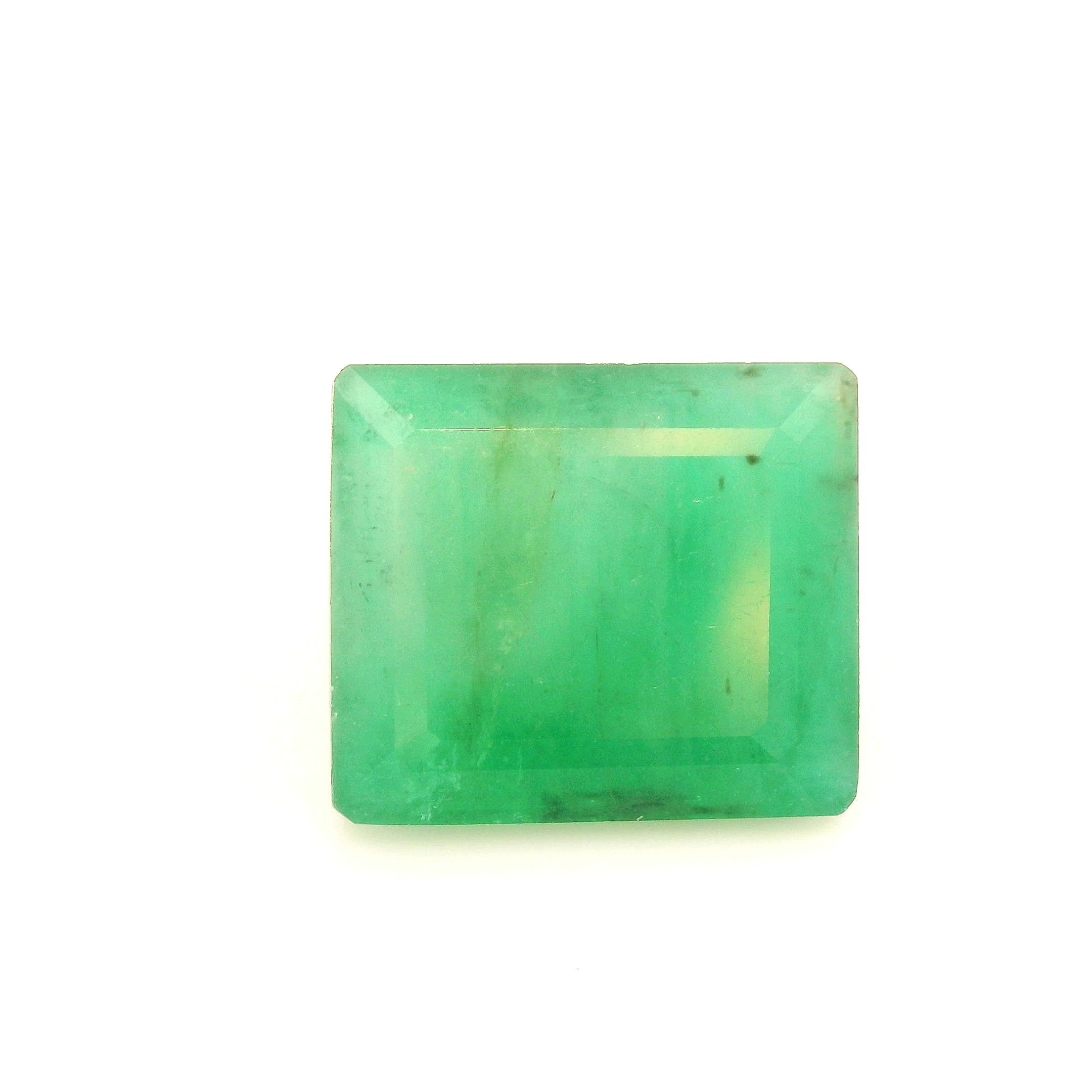 Szmaragd 5,90 ct, zielony, szlif szmaragdowy