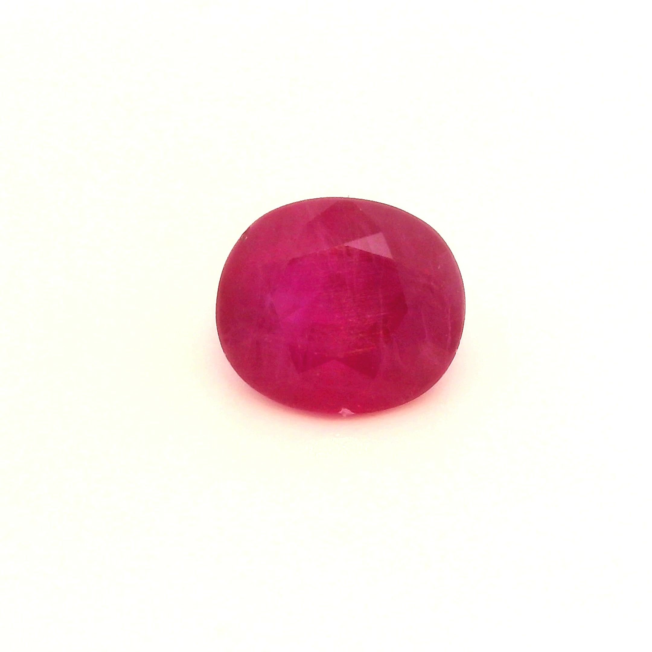 Rubin 1,32 ct, czerwony, szlif owalny