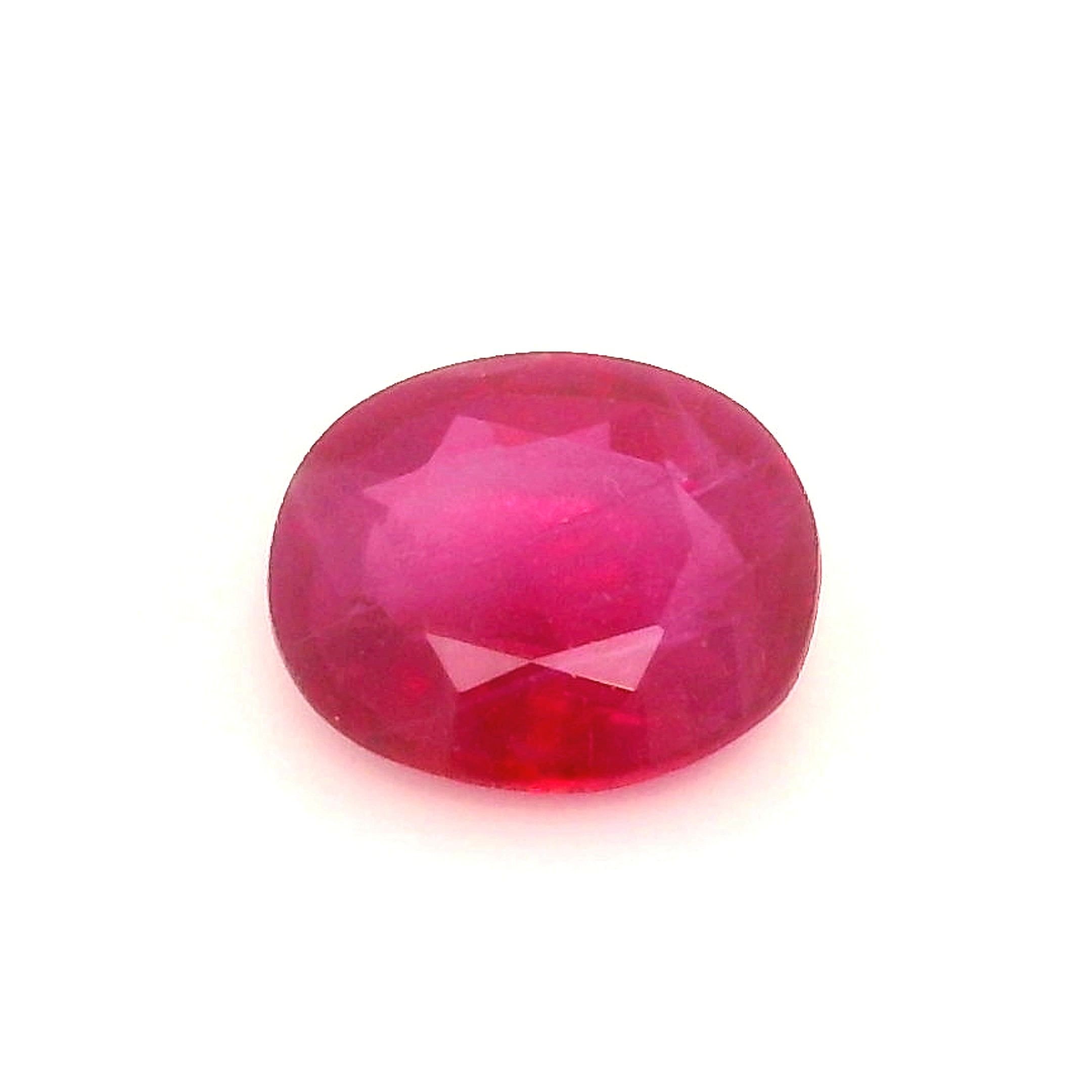 Rubin 1,07 ct, czerwony, szlif owalny