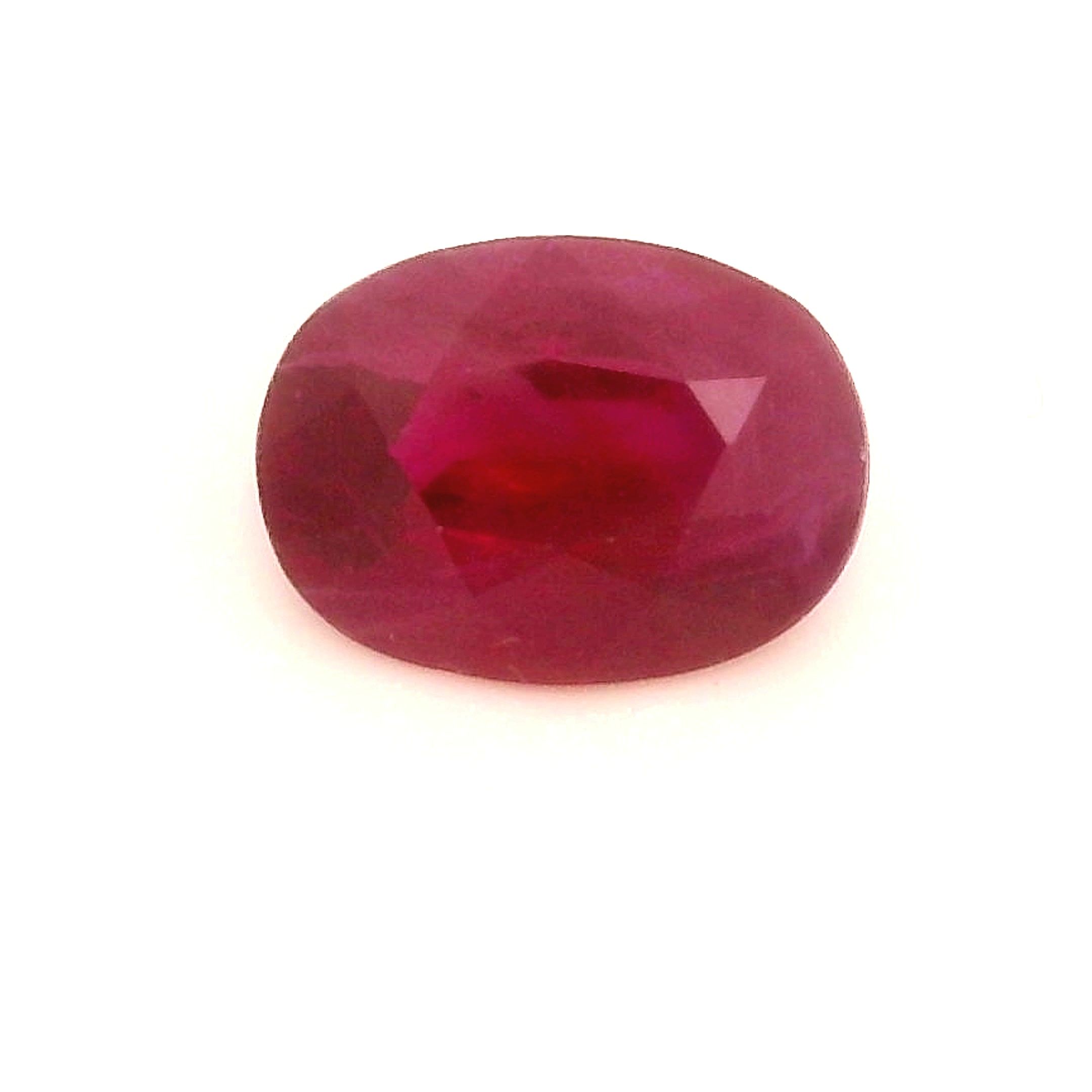 Rubin 1,46 ct, czerwony, szlif owalny
