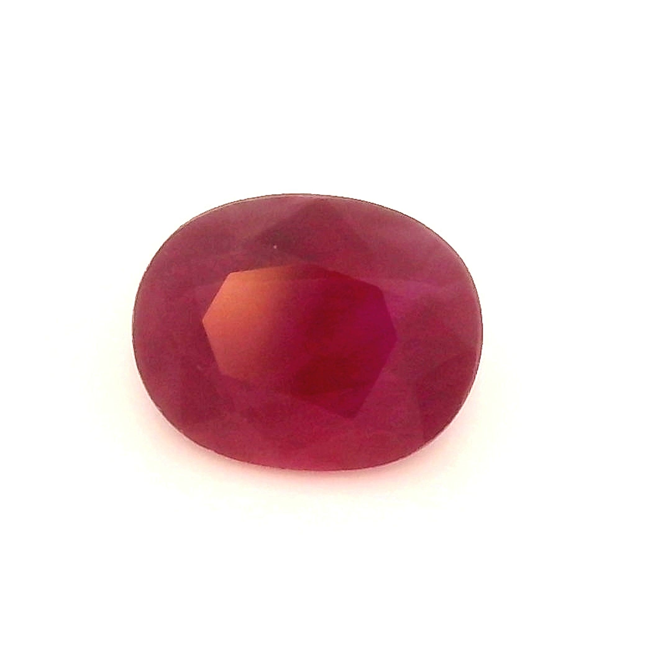 Rubin 1,23 ct, czerwony, szlif owalny