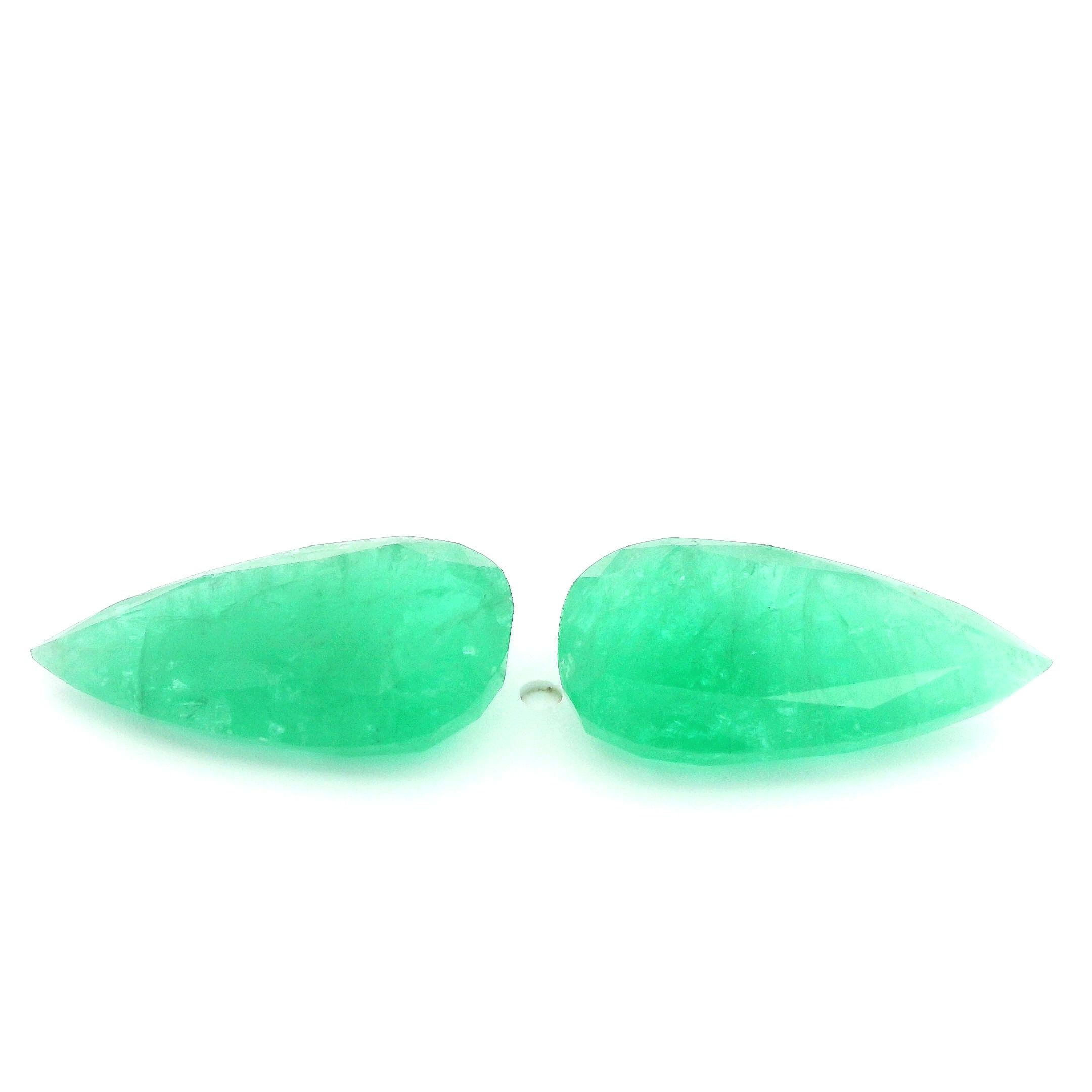 Szmaragd 9,37 ct, zielony, szlif gruszka