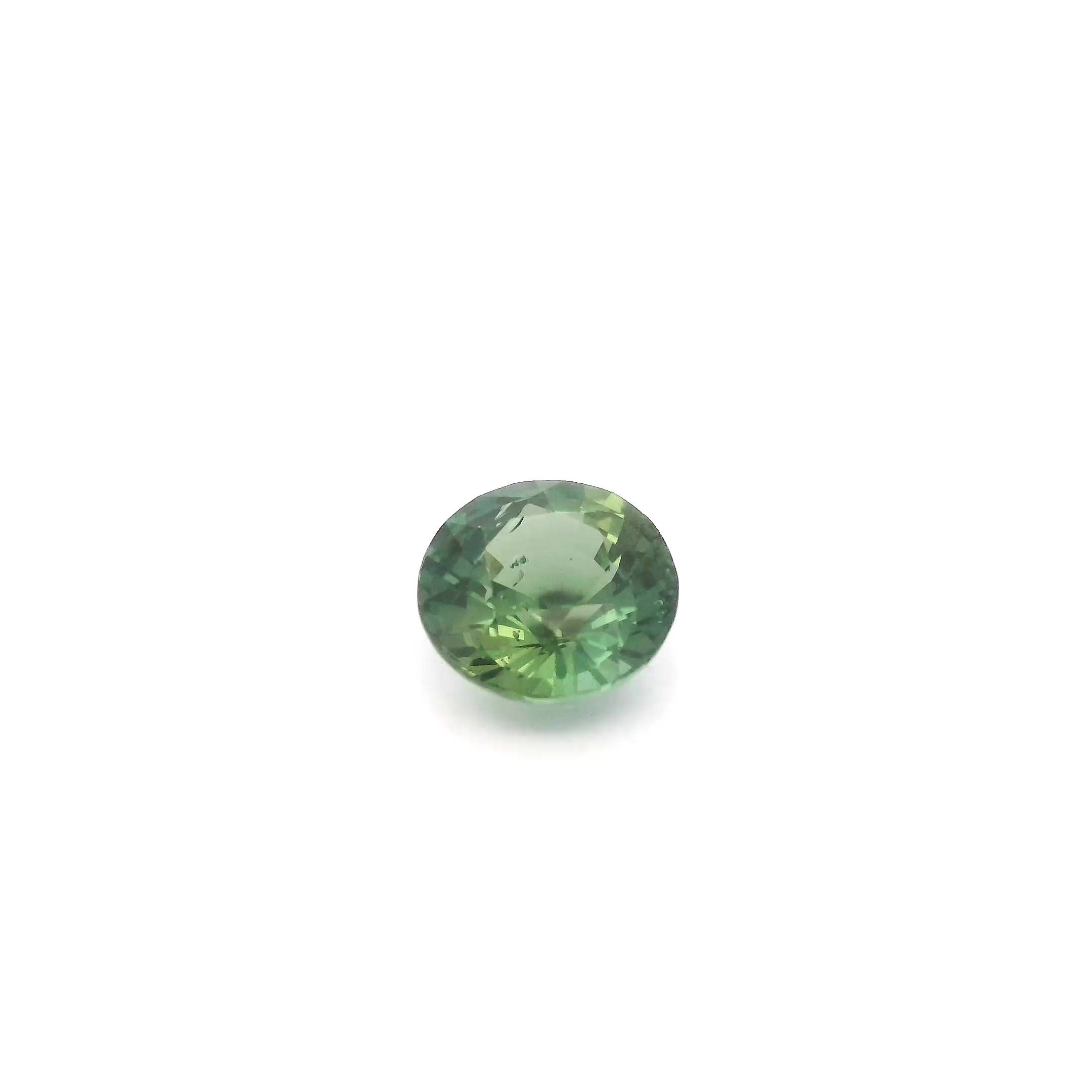 Szafir 1,04 ct, zielony, szlif okrągły