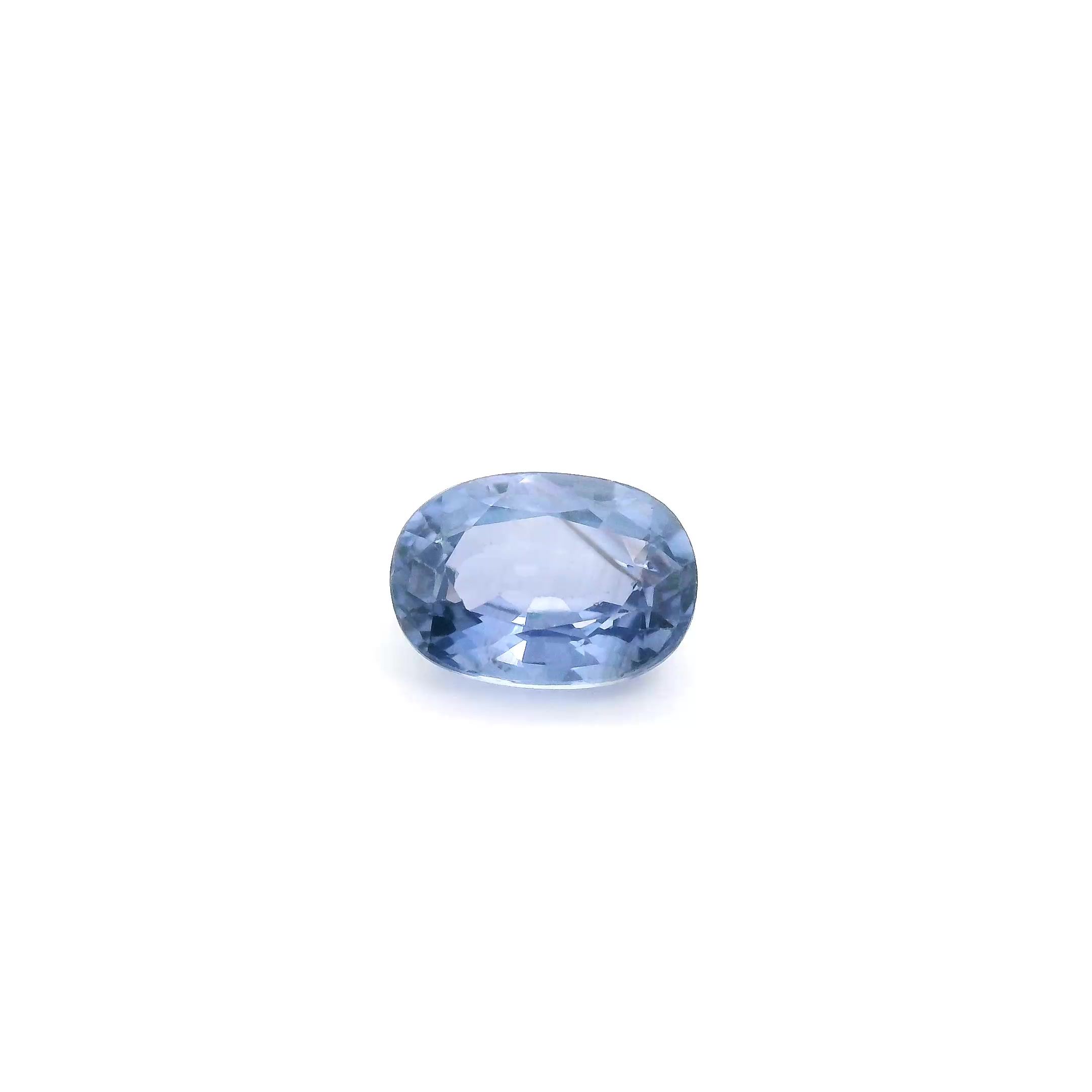 SAPPHIRE FACETED 1.14ct BLUE Medium Intense SI THAILAND HEATED