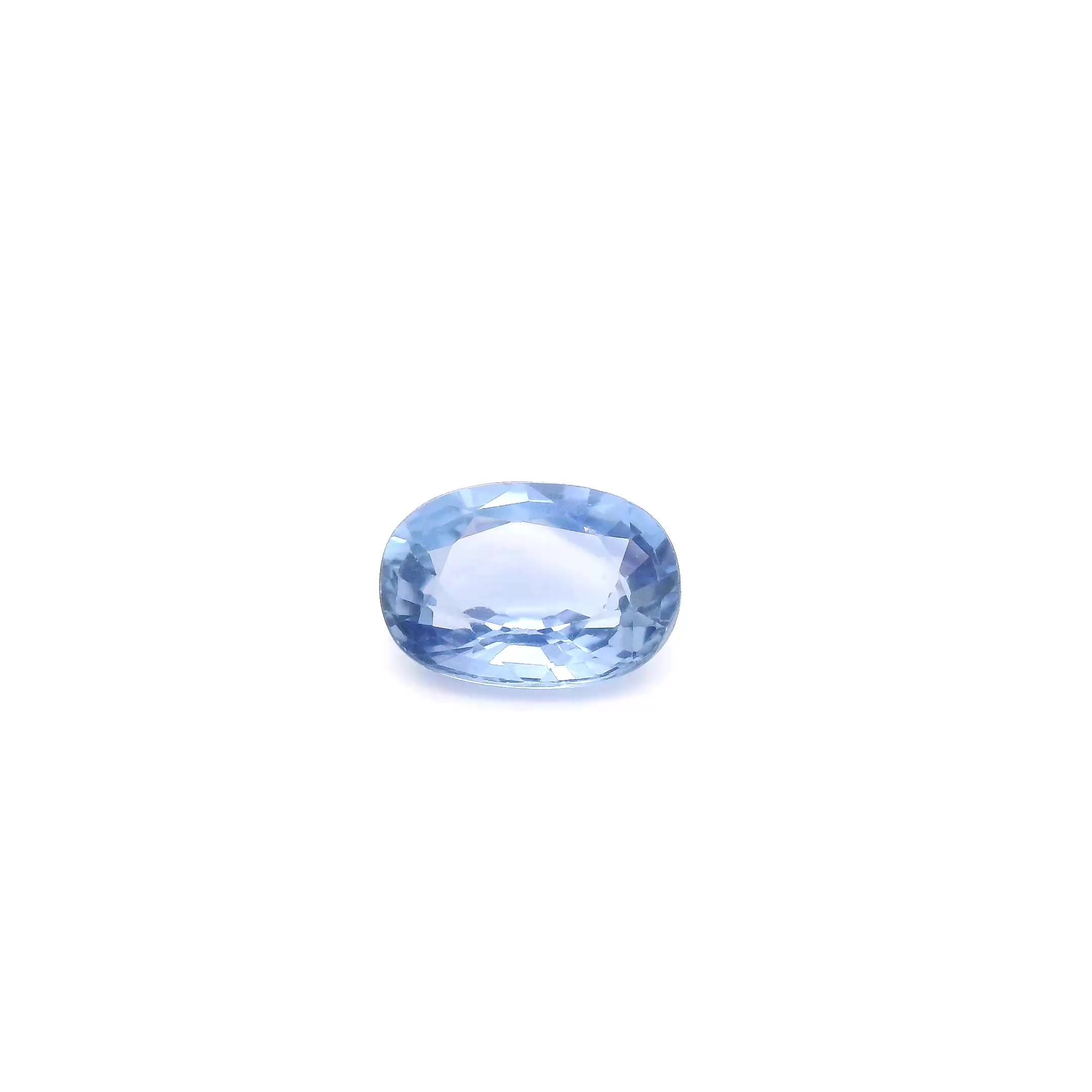 Szafir 1,02 ct, niebieski, szlif owalny