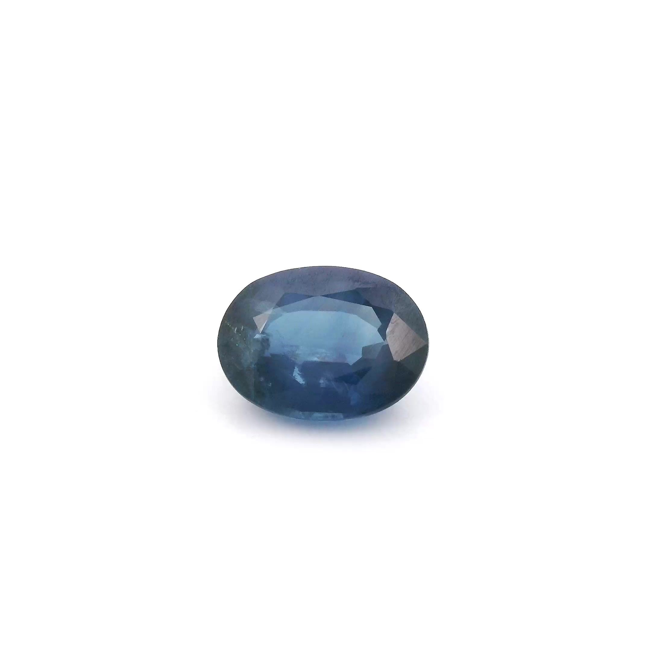 Szafir 1,69 ct, niebieski, szlif owalny