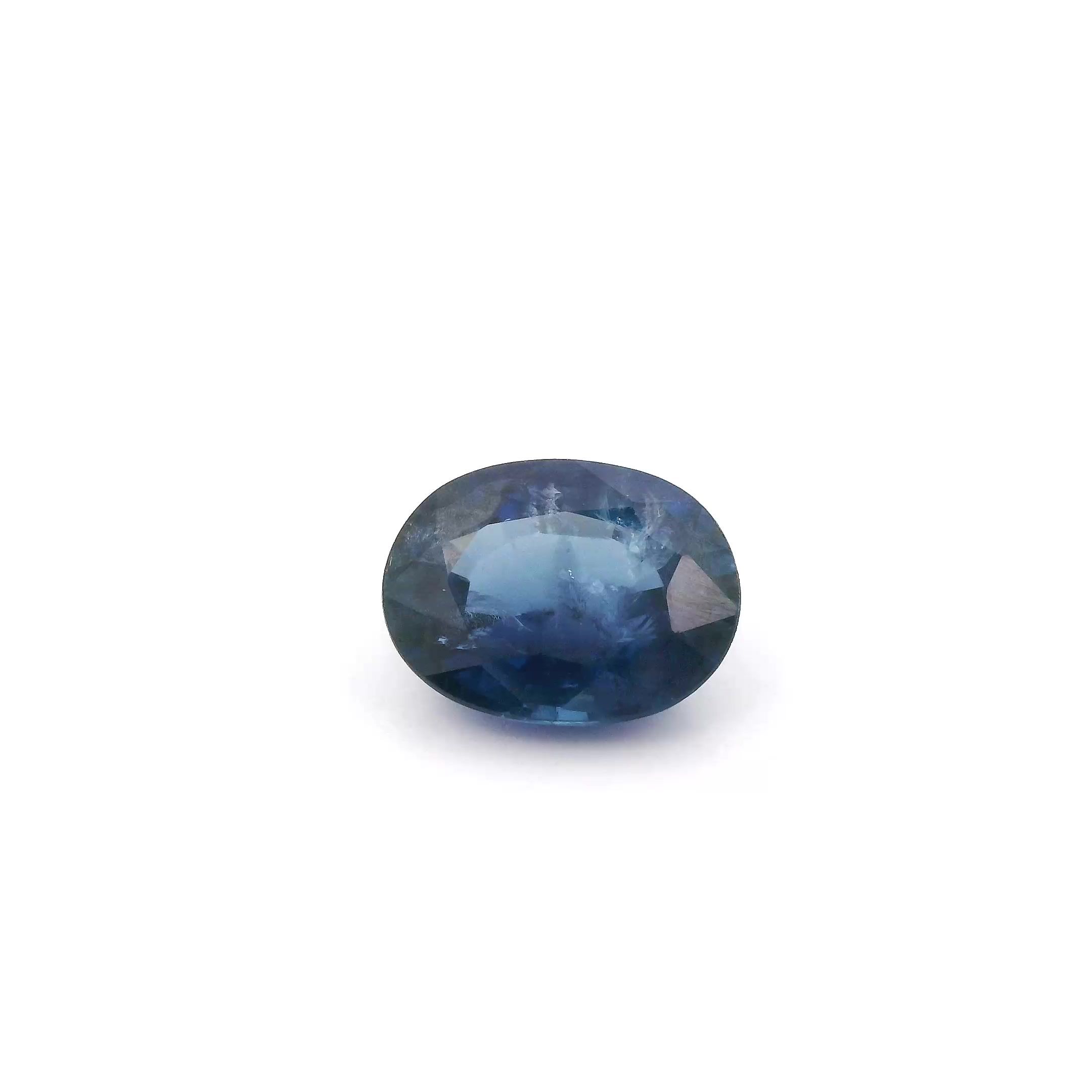 Szafir 1,63 ct, niebieski, szlif owalny